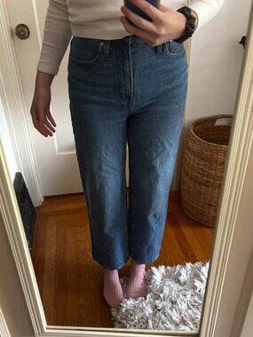 Madewell Cropped Ankle Jeans in Medium Blue